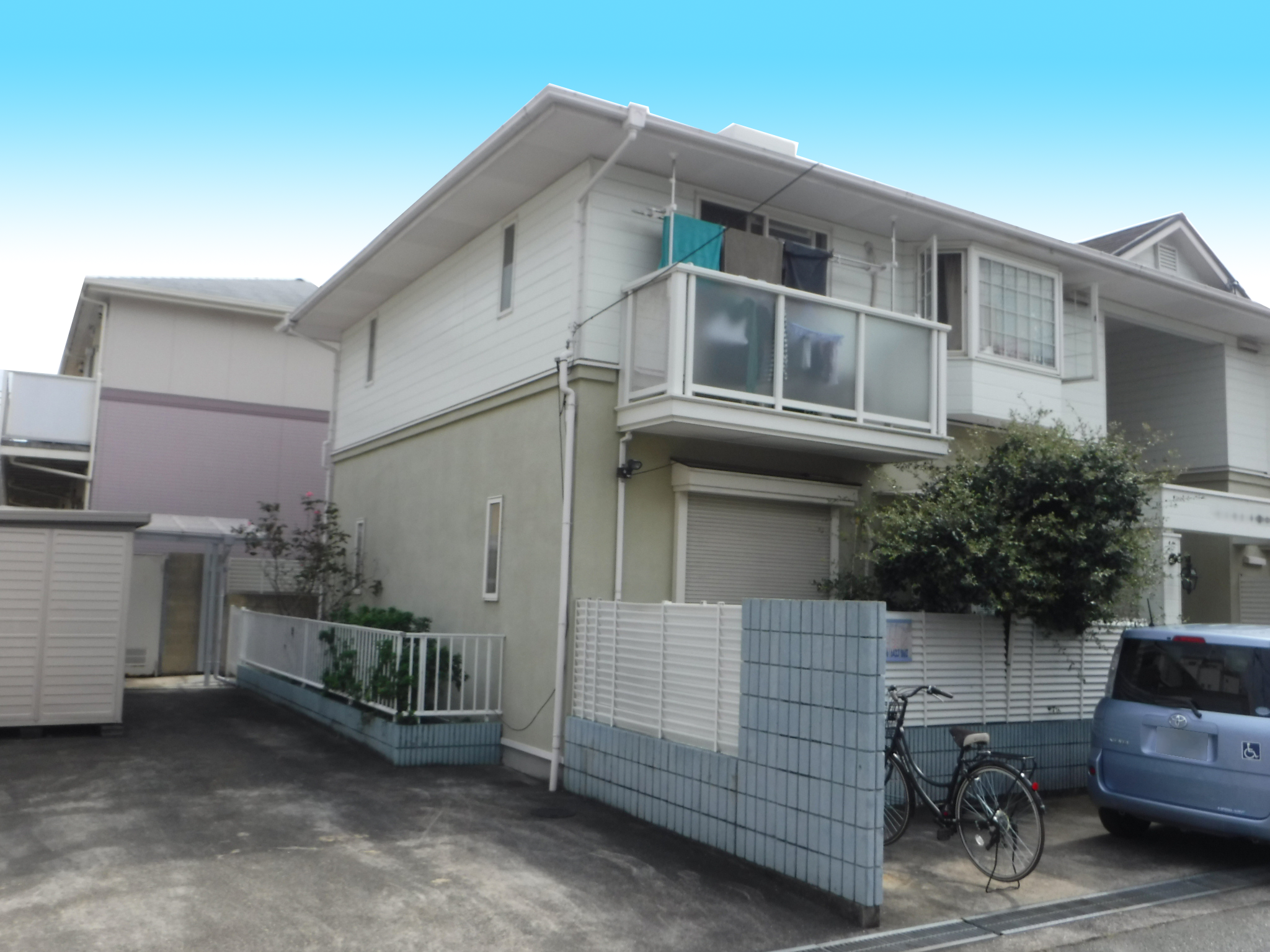 グラデーションを使って青空